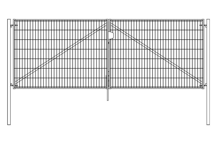 Ворота Light NoLock 2,03х4,0 RAL 6005