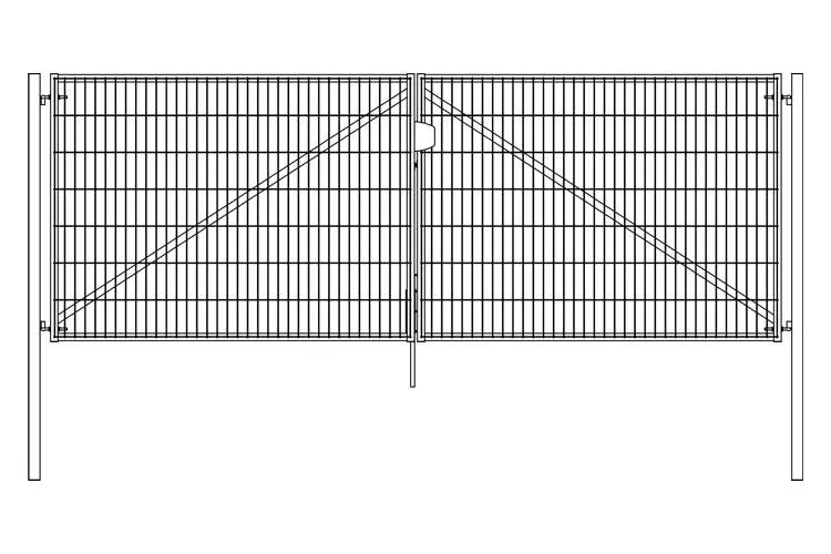 Ворота Light NoLock 1,53х4,0 RAL 6005